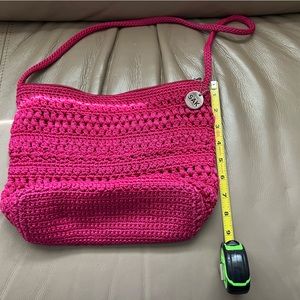 Hot Pink “The Sak” crochet handbag